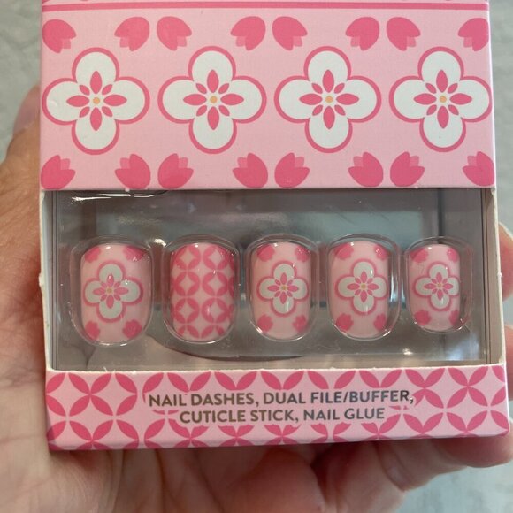 Red Aspen Nails - Simply Aya Pink Patterned Nail Dashes NEW - Picture 2 of 5